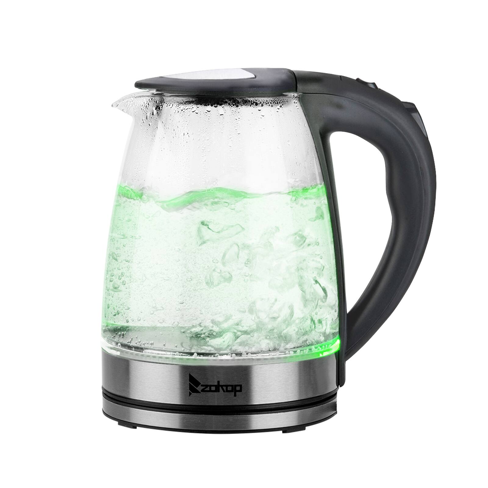 Alt View 4. Winado - 1200W Electric Glass Water Kettle Coffee Hot Water Maker Tea 1.8L BPA Free LED - Sliver and Black.