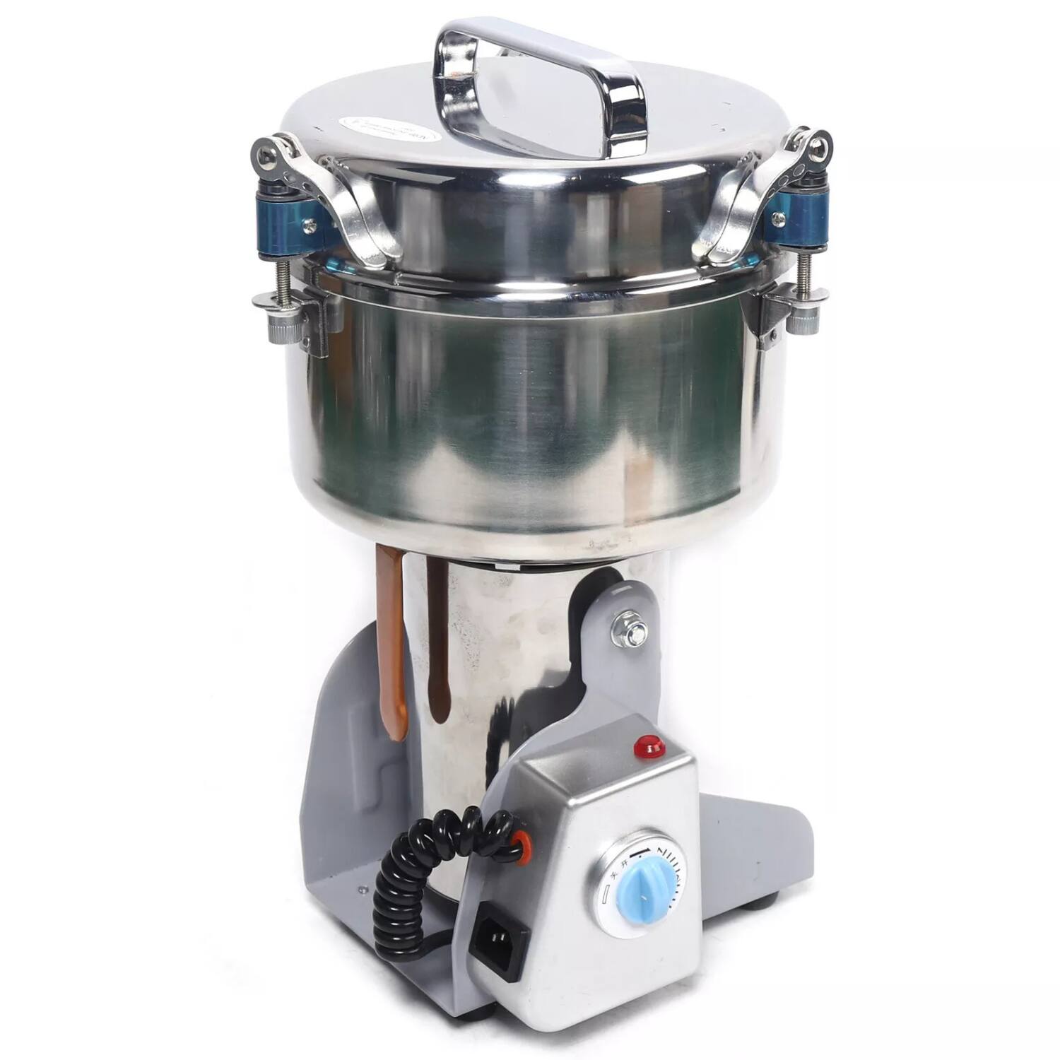 Left. Stock Preferred - Kitchen Commercial Electric Grain Grinder 4100W - Silver.