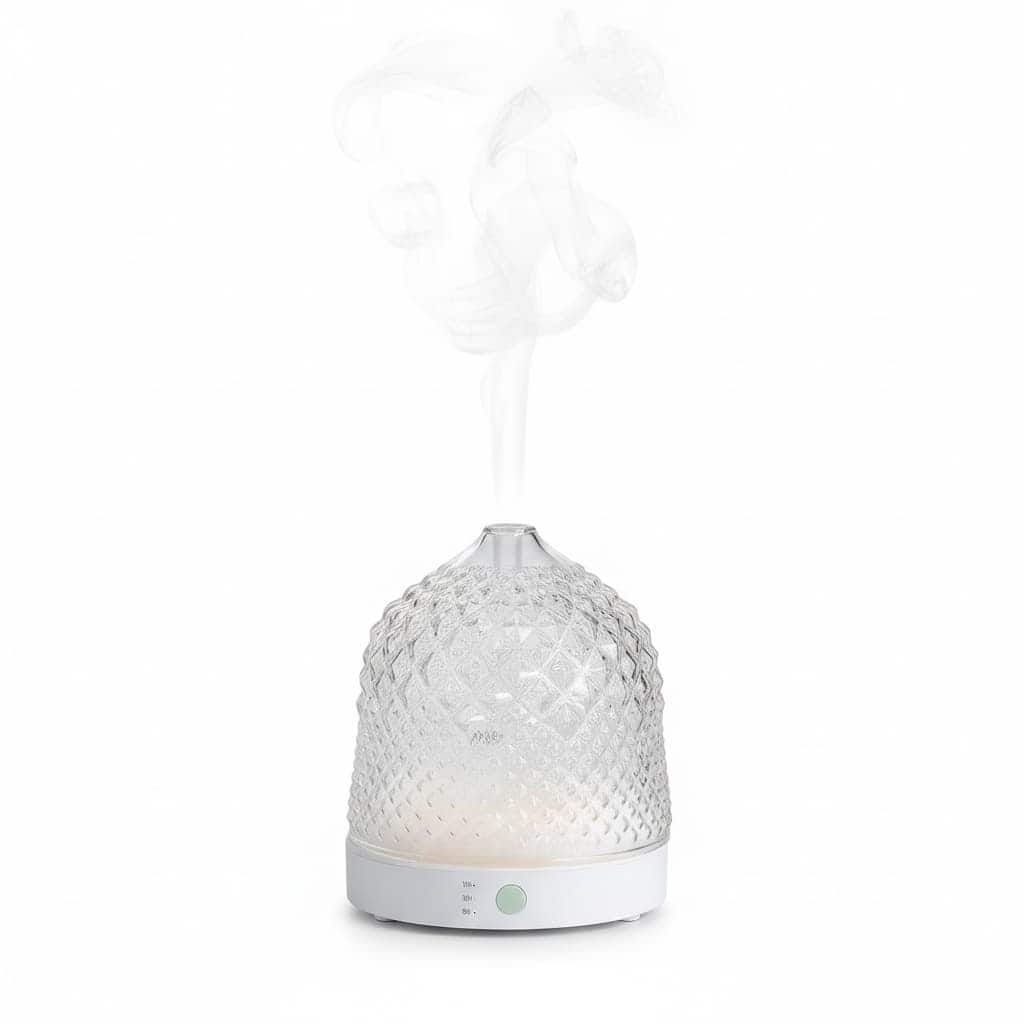 FINEAK - 200ml Glass Ultrasonic Essential Oil Diffuser | 7 LED Colors, Timer & Auto-Off