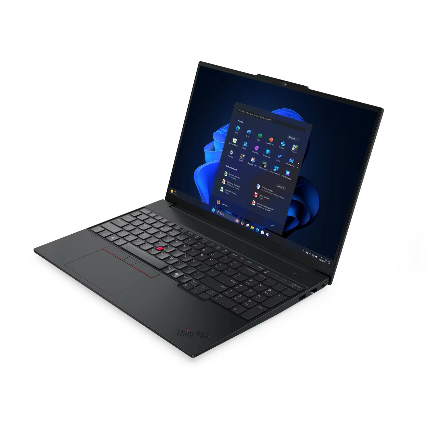 Alt View 6. Lenovo - ThinkPad E16, 16" Touchscreen, Ryzen 7 250, 16GB DDR5, 1TB SSD, FP, Backlit KB, Win 11 Pro) w/Dockztorm Wireless Mouse.