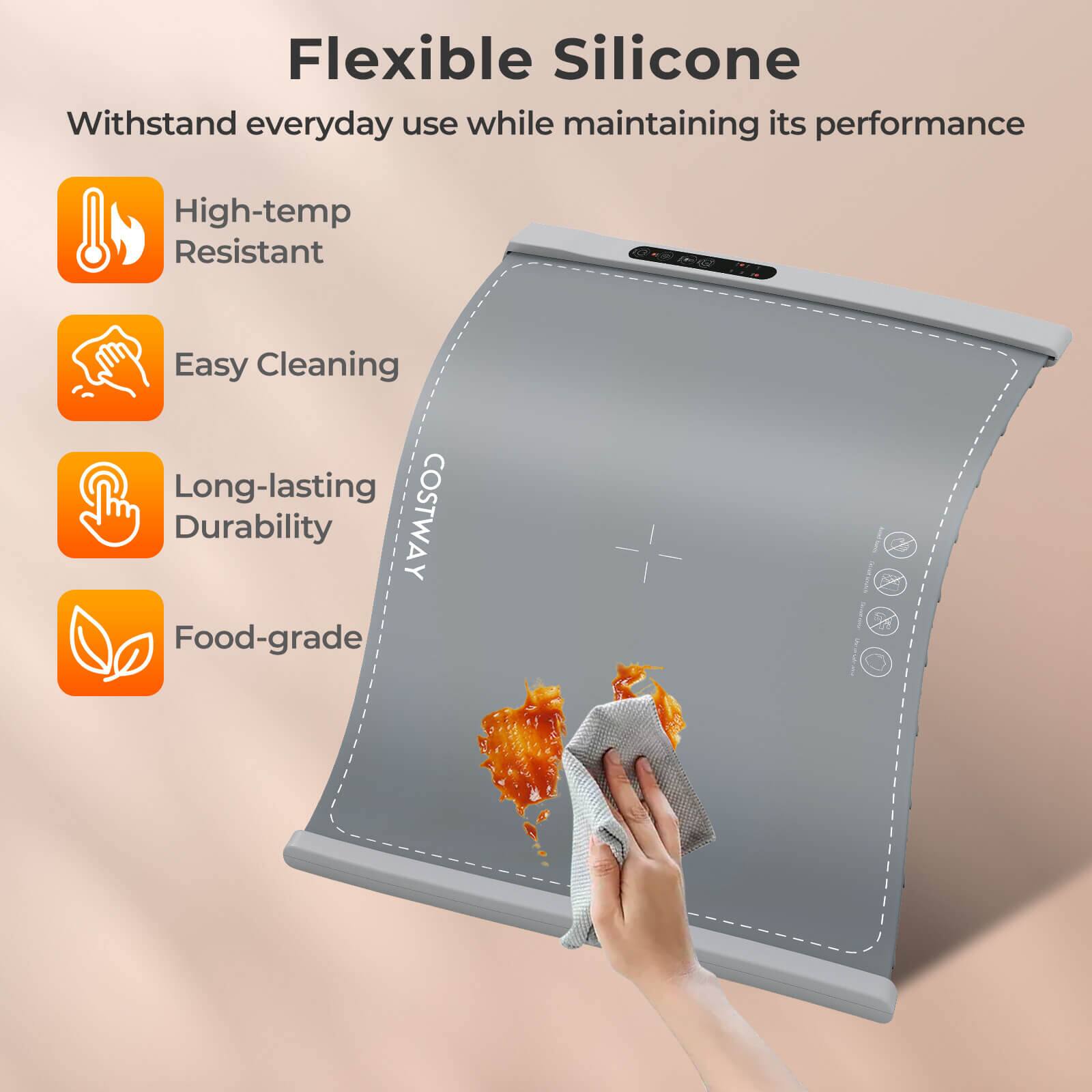 Flexible Silicone  
Withstand everyday use while maintaining its performance  

- High-temp Resistant  
- Easy Cleaning  
- Long-lasting Durability  
- Food-grade