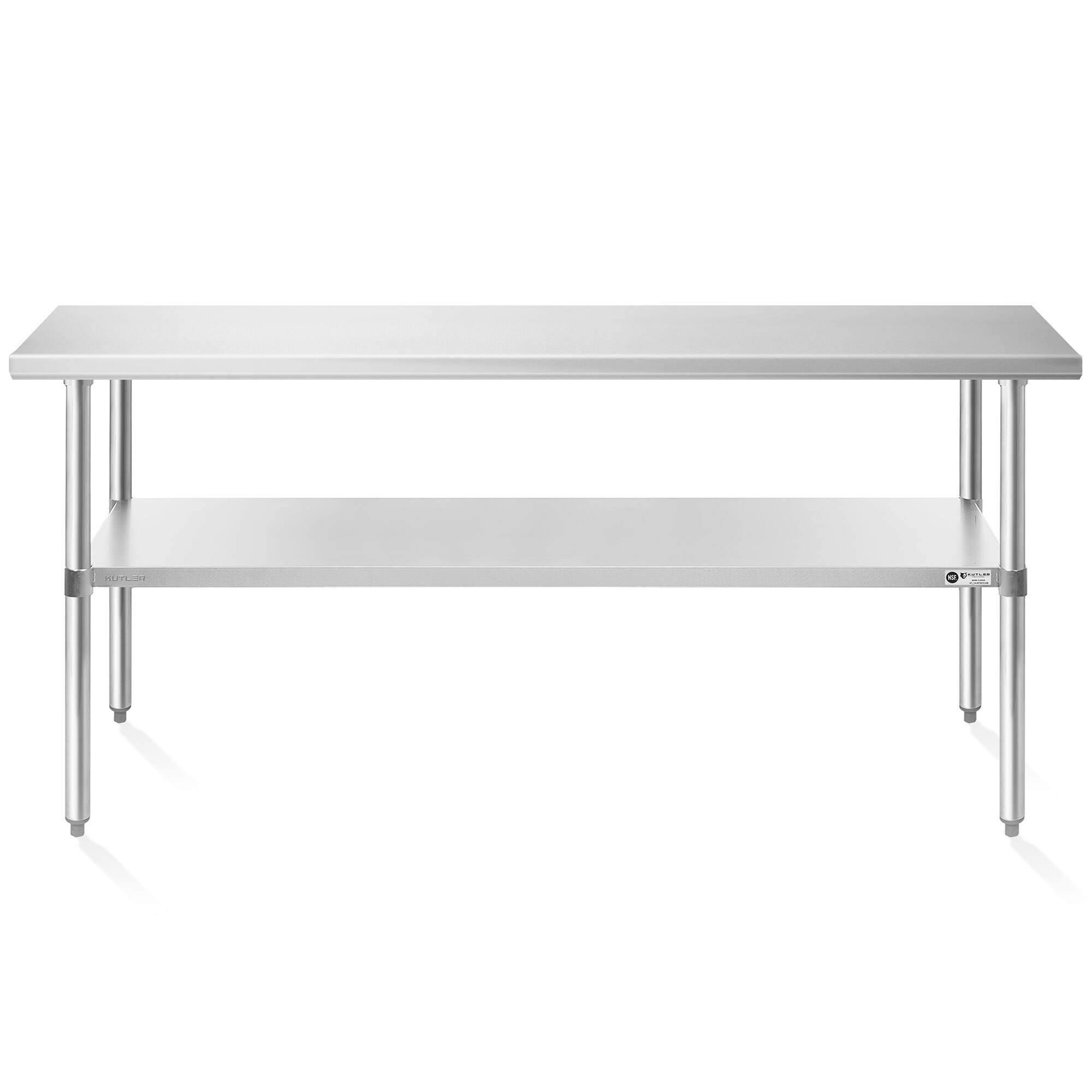 Alt View 1. KUTLER - NSF Commercial Stainless Steel Table for Kitchen Prep and Work - Silver.