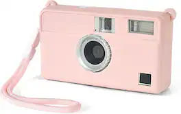 mosiso - Camera Case for Kodak EKTAR H35 Half Frame Film Camera Soft Silicone Protective Portable Case Cover with Wrist Strap - Pink