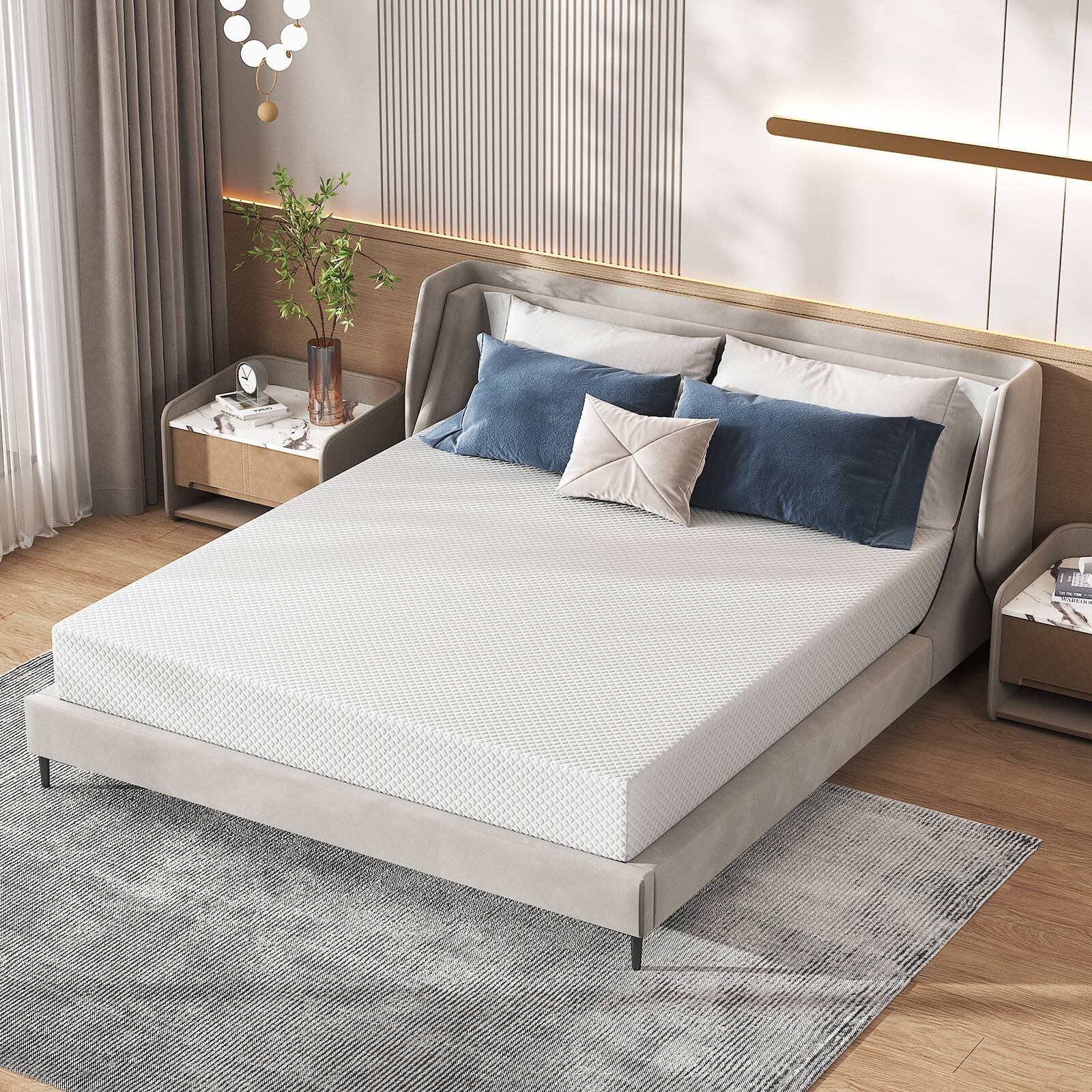 Front. Brick Attic - 12"Mattress in a Box, Cooling Gel Memory Foam Mattress  Medium Firm for Comfort Sleep and  Pressure Relief - White.