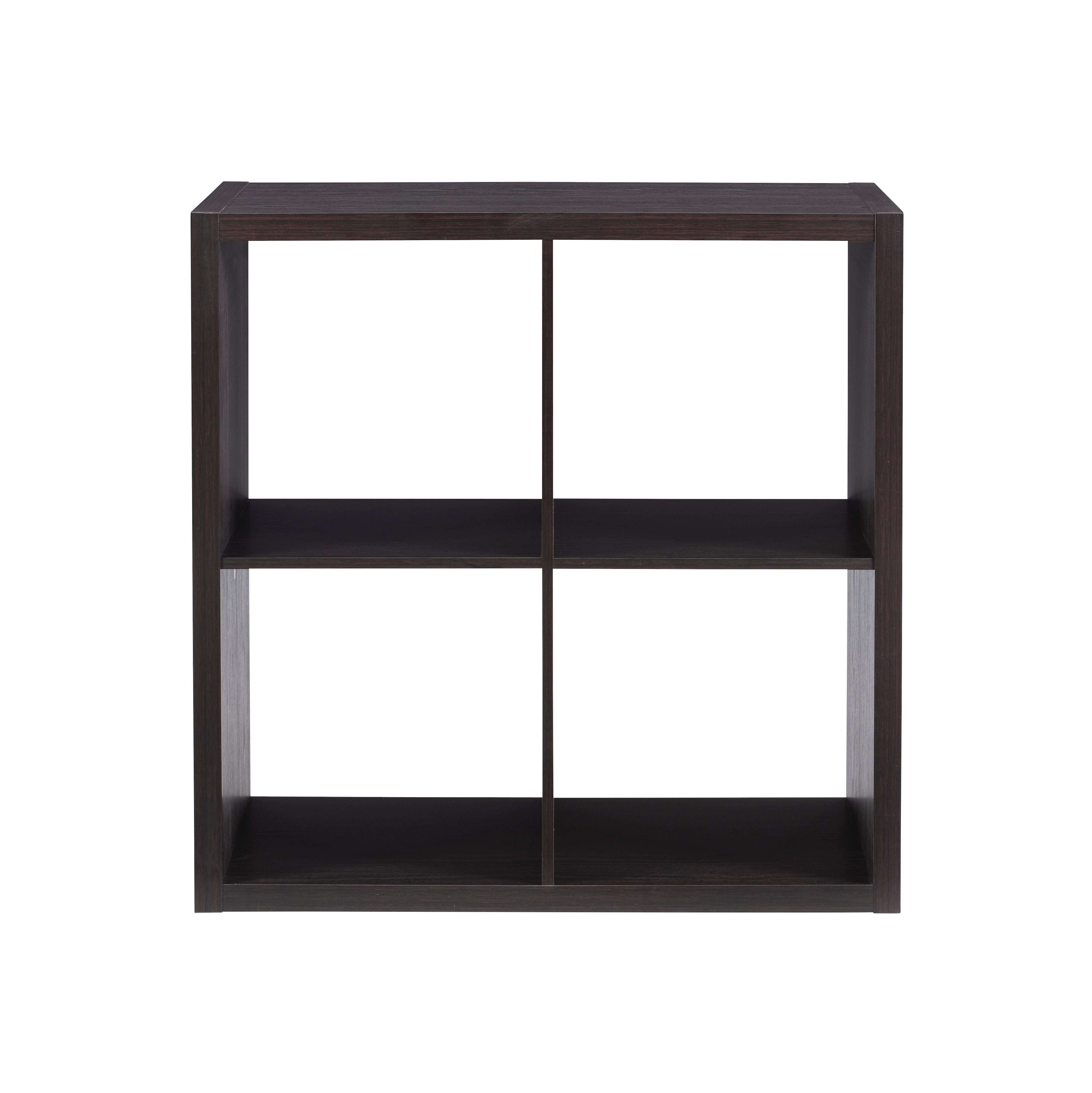 Angle. Linon Home Décor - Chabis 4-Cubby Storage Cabinet - Espresso.