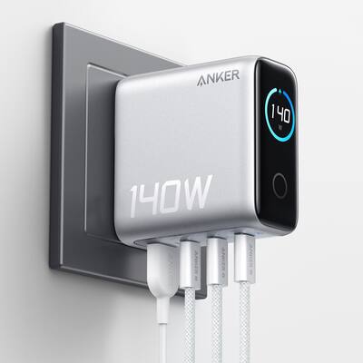 【2025/5/8新作】Anker Charger (140W 4 Ports) Anker unveils innovative 140W 4-port charger with a display