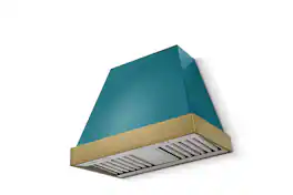 AGA - 36 inches - Externally Vented - Wall Range Hood - Salcombe Blue