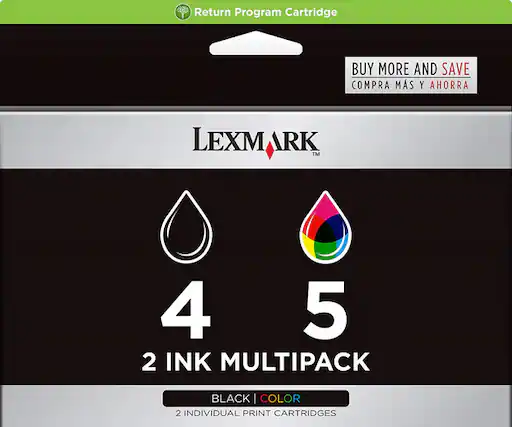 Return Program Cartridge
BUY MORE AND SAVE
COMPRA MÁS Y AHORRA
LEXMARK
4 5
2 INK MULTIPACK
BLACK | COLOR
2 INDIVIDUAL PRINT CARTRIDGES