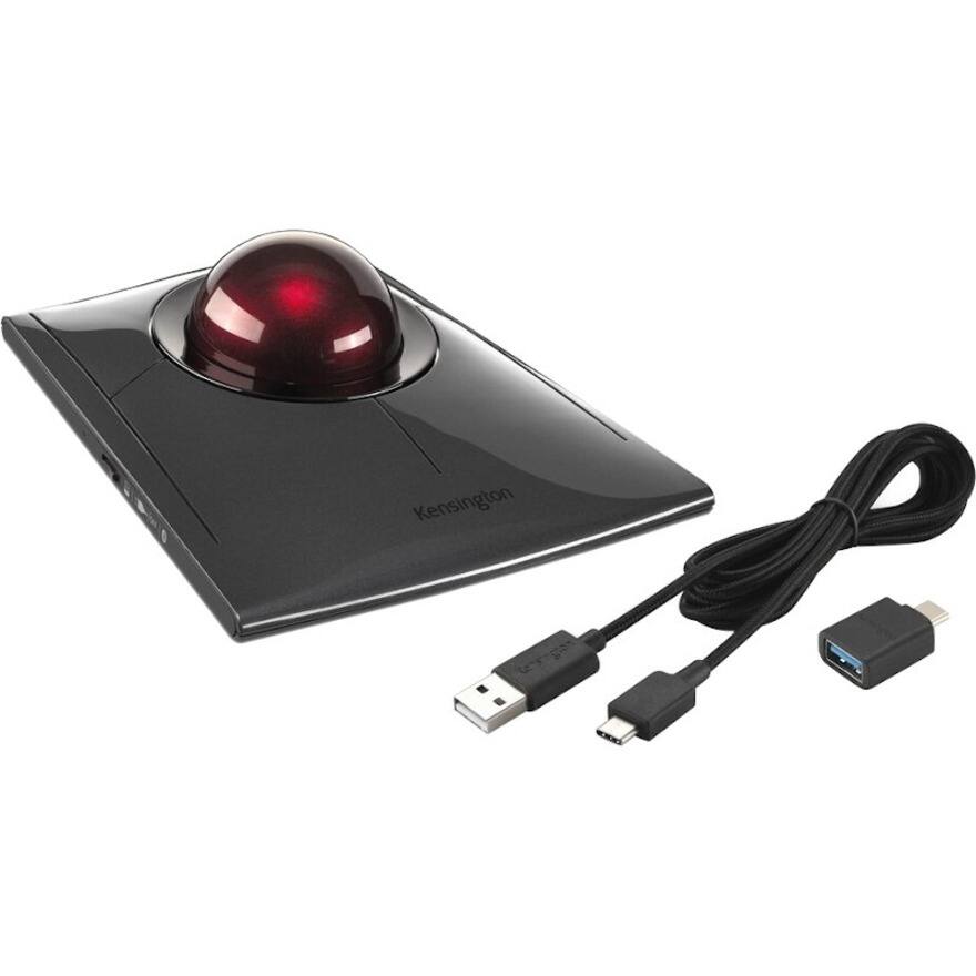 Alt View 1. Kensington - Kensington SlimBlade Pro Trackball - Optical - Cable/Wireless - Bluetooth/Radio Frequency - 2.40 GHz - Rechargeable - US - Unknown.