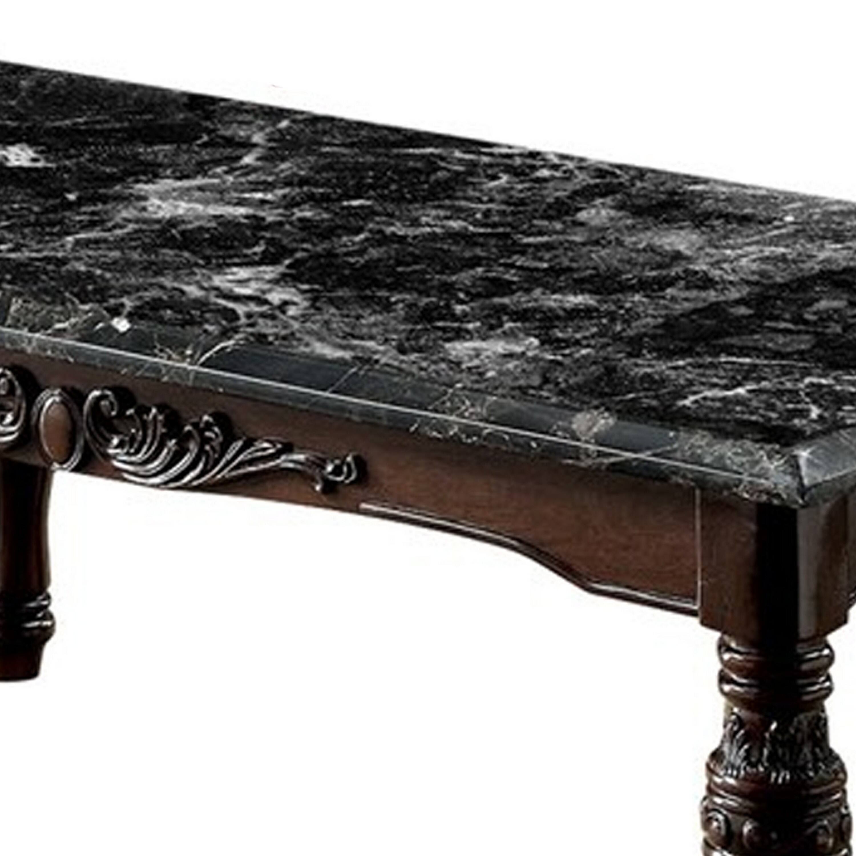 Alt View 3. Manhattan Lane - Faux Marble Top Coffee & End Tables Set, Espresso Brown, Pack of 3 - Brown.