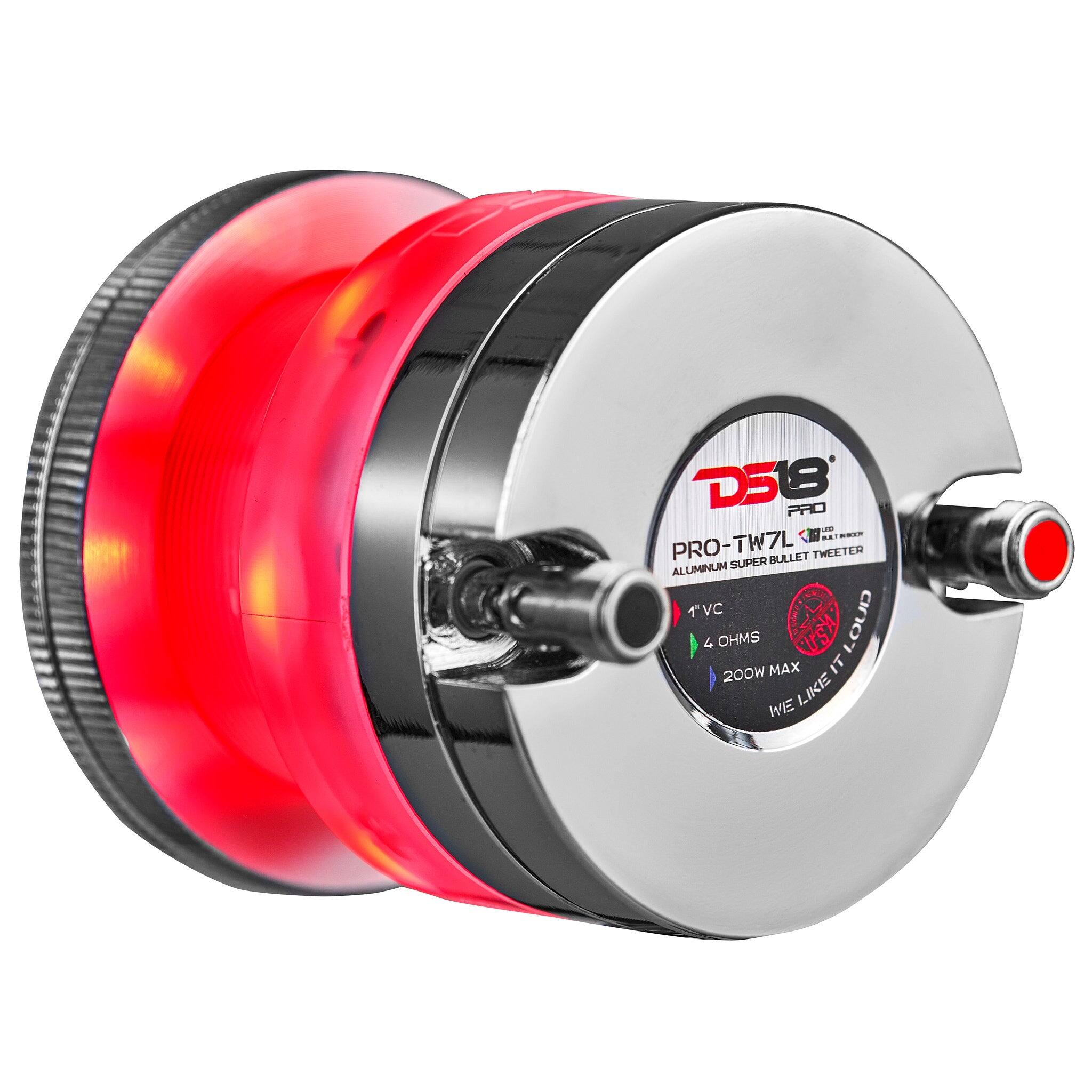 D518 PRO  
- PRO-TW7L SUPER BULLET TWEETER  
ALUMINUM  
1 VC  
4 OHMS MAX  
200W  
WE LIKE IT