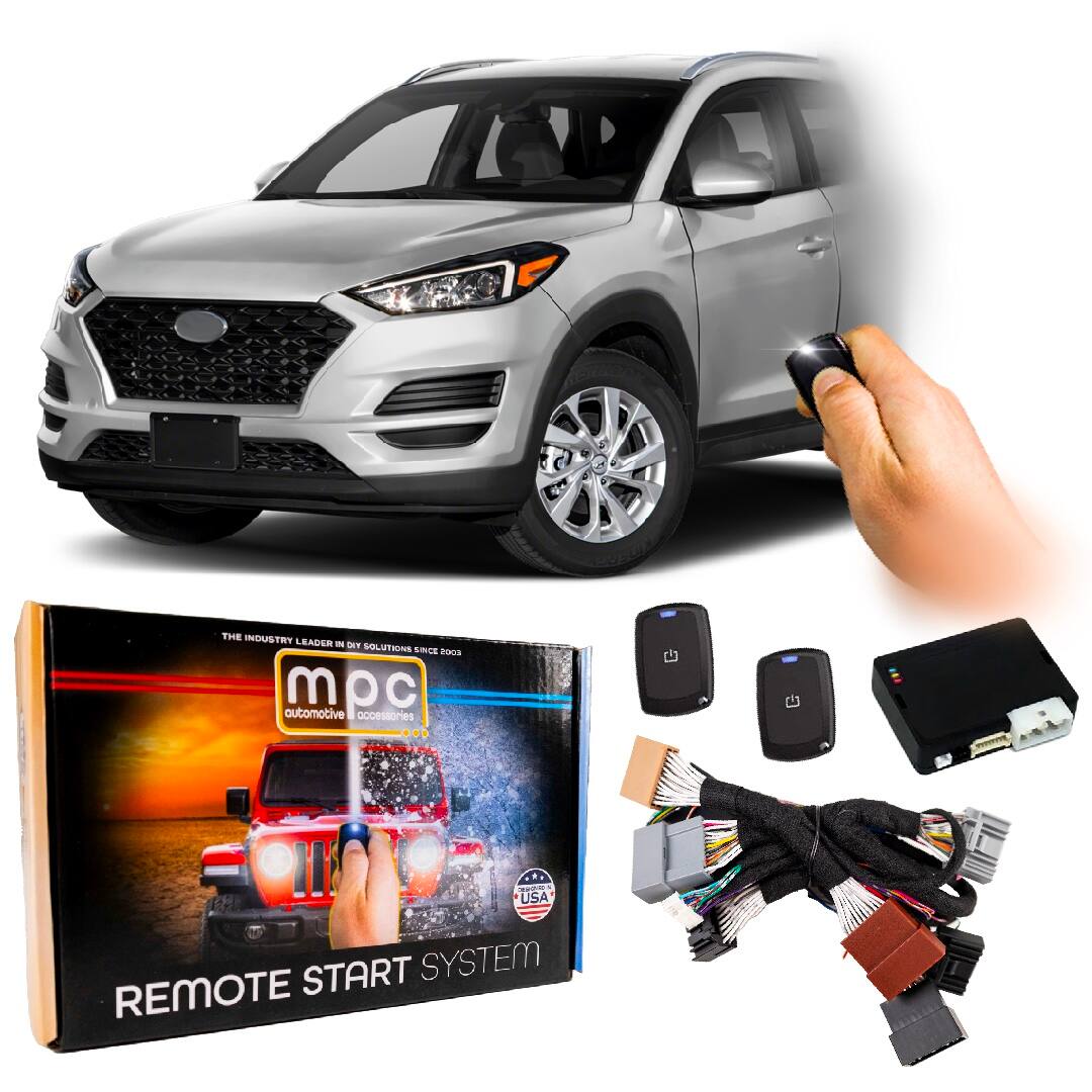 MPC - Remote Start Kit For Hyundai Tucson 2017-2021 | Plug & Play | w/ 1-Button Fobs - Black