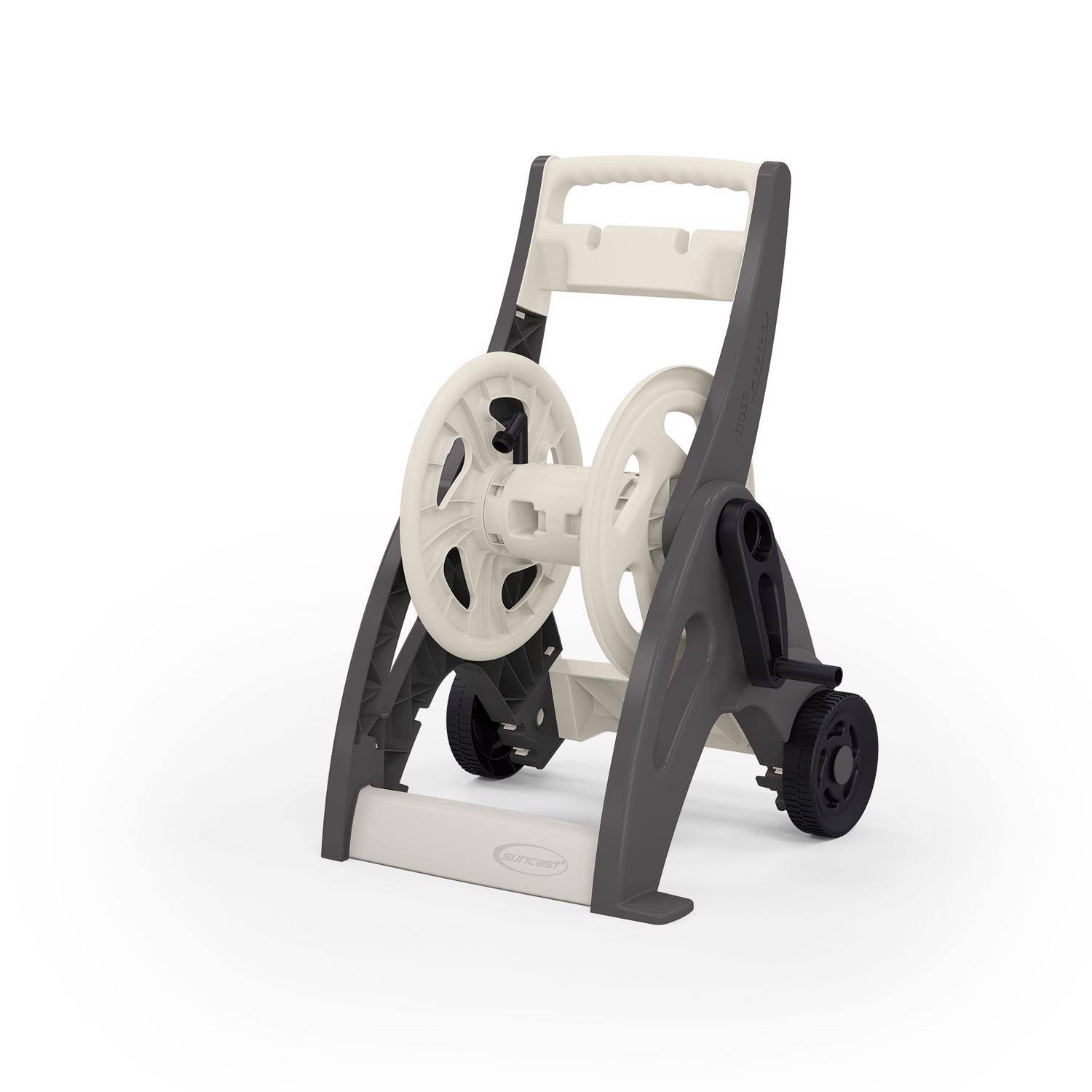 Left. Suncast - Suncast Hosemobile 175 ft. Gray Wheeled Hose Reel Cart.