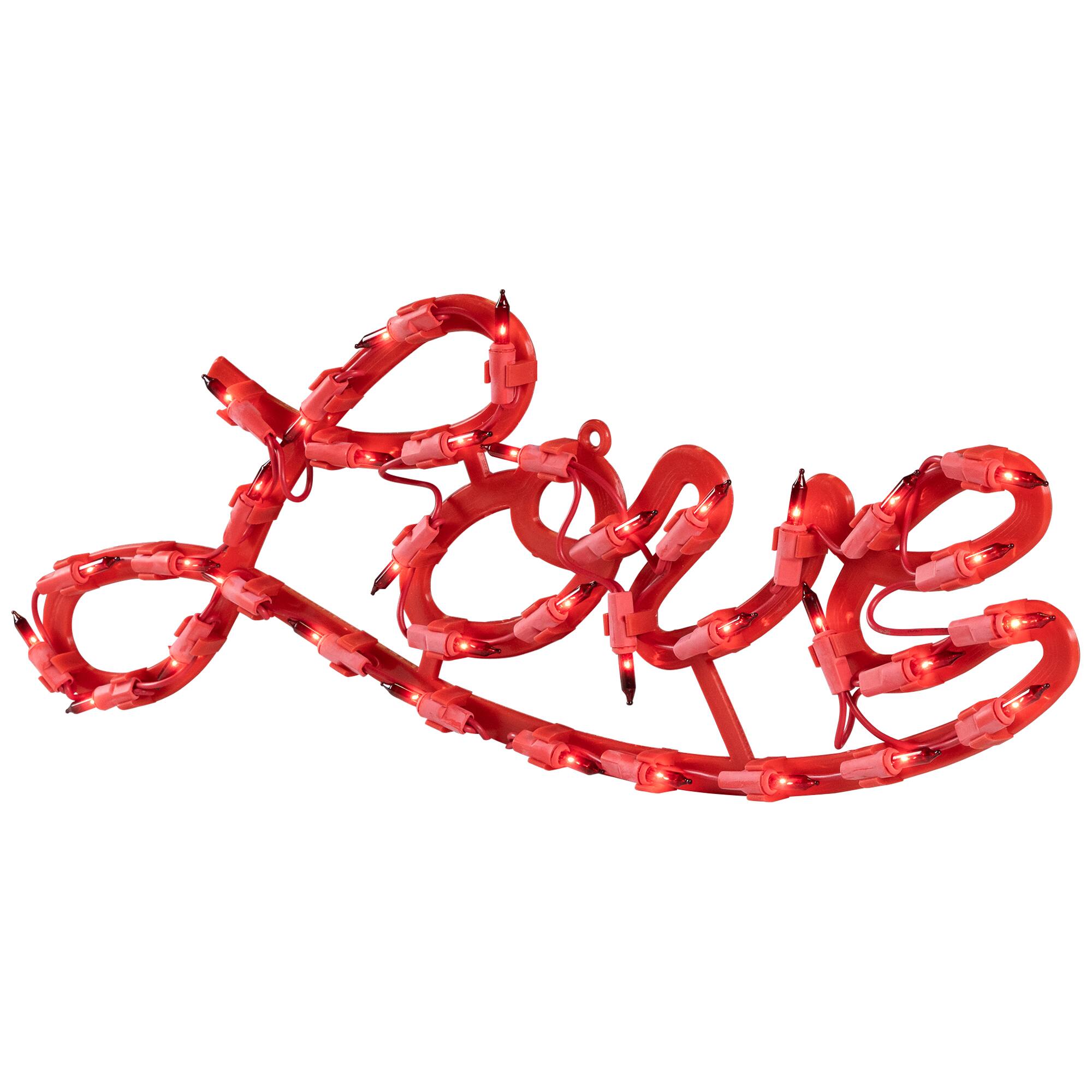 Alt View 4. Northlight - 17" Red Lighted Love Valentine's Day Window Silhouette - Red.