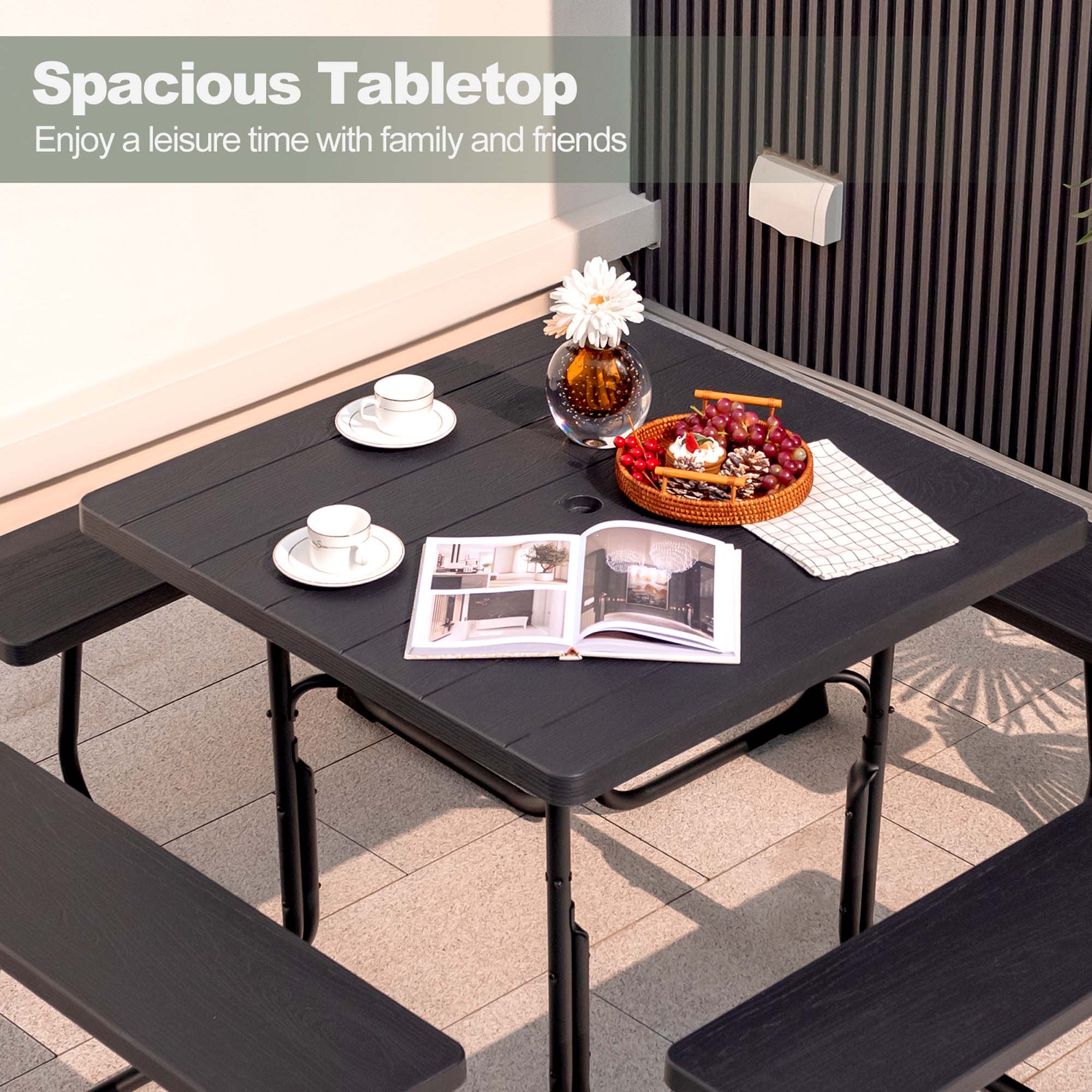 Spacious Tabletop
Enjoy a leisure time with family and friends