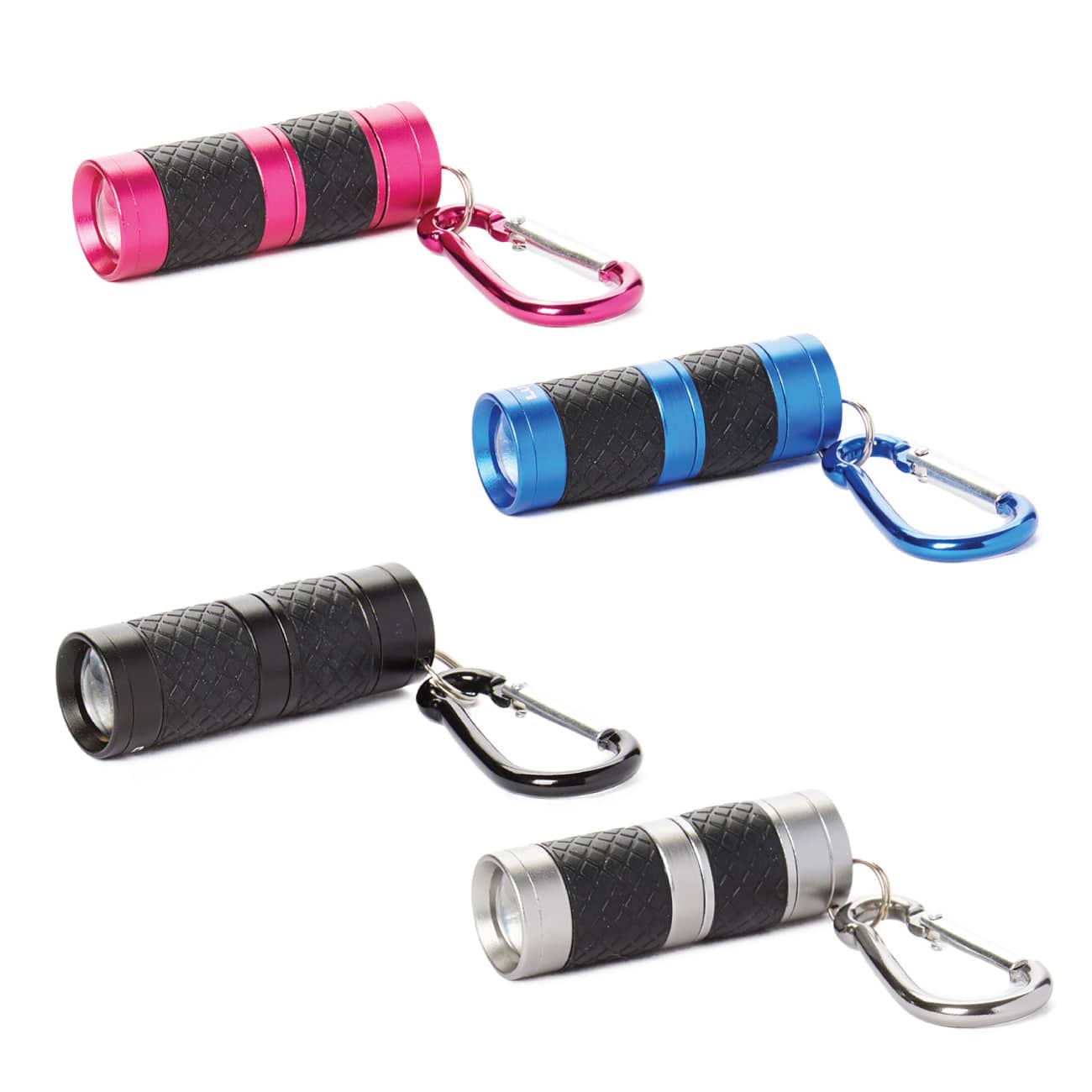 LUXPRO - Mini Focus LED Keychain Flashlight - 4 Pack - Multi-Color