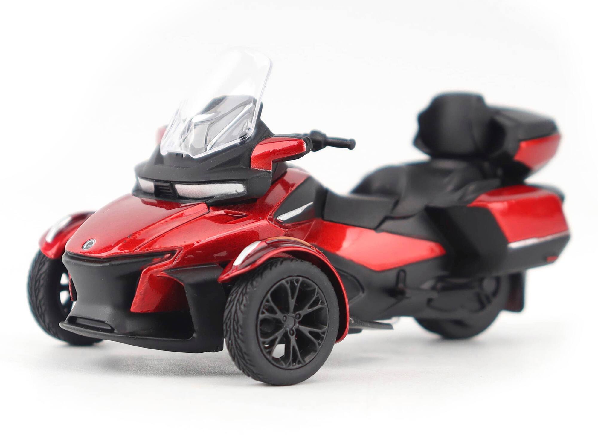Alt View 1. BRP Models - Can-Am Spyder RT Limited 3-Wheel Motorcycle Deep Marsala Red Metallic with Driver Figure 1/32 Model by BRP Models.