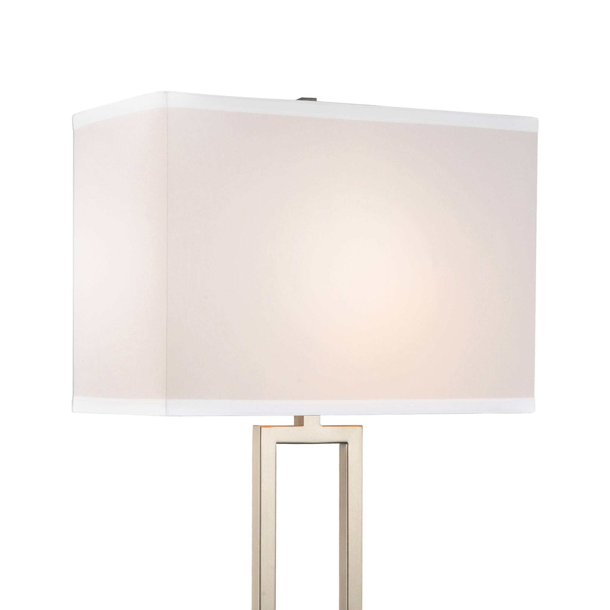 Back. CWI Lighting - Torren 1 Light Table Lamp With Satin Nickel Finish - Satin Nickel.