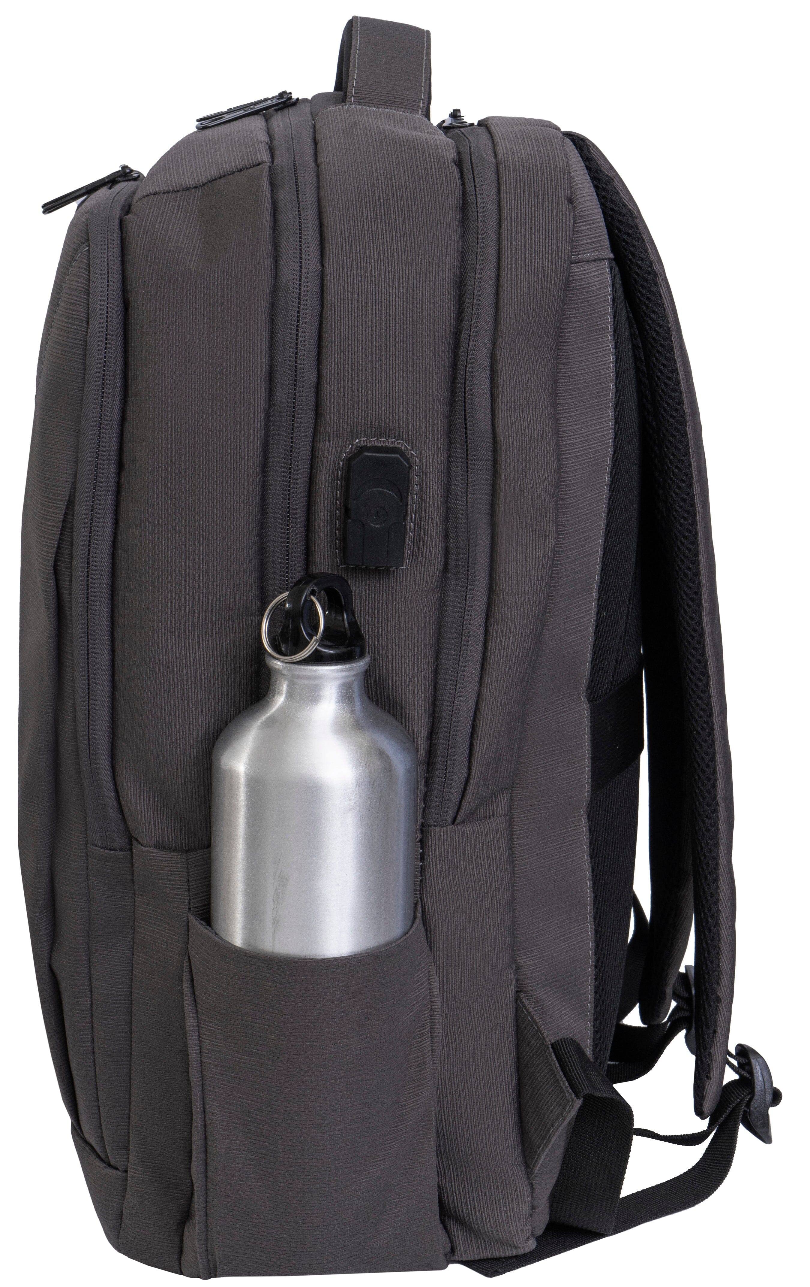 Alt View 2. Jack Abrahams - Jack Abrahams The Columbia Twill Nylon Workbook Backpack 22L - Gray - Gray.