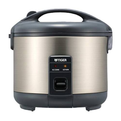 Left. Tiger - Tiger JNP-S18U-HU 10-Cup (Uncooked) Rice Cooker and Warmer, Stainless Steel Gray - Gray.