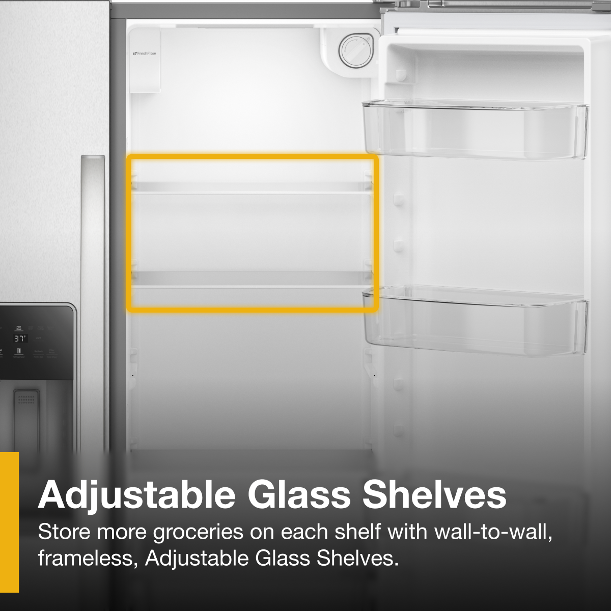 Alt View 8. Whirlpool - 21 Cu. Ft. Side-by-Side Counter-Depth Refrigerator with TruCool System - Fingerprint-Resistant Stainless Finish.