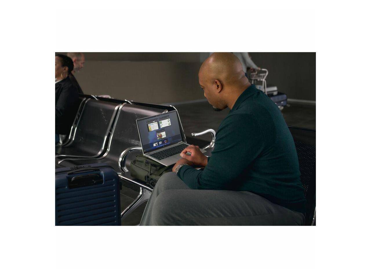 Alt View 2. HP - HP EliteBook 845 G11 14" Touchscreen Notebook - AMD R7 8840U - 32 GB Memory - 512 GB SSD - Windows 11 Pro - A6TA9UT#ABA - Black.