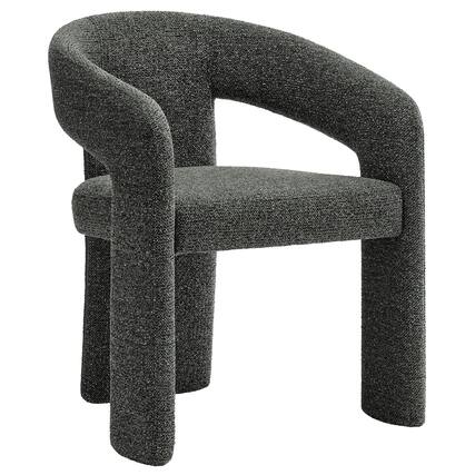 Front. Modway - Oslo Barrel Fabric Upholstered Dining Accent Chair by Modway - Gray.