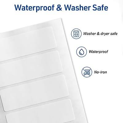 Waterproof & Washer Safe

- Washer & dryer safe
- Waterproof
- No-iron