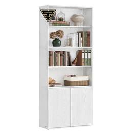 Songmics Home - Tall Book Shelf, Superfast Toolless Assembly - Snow White