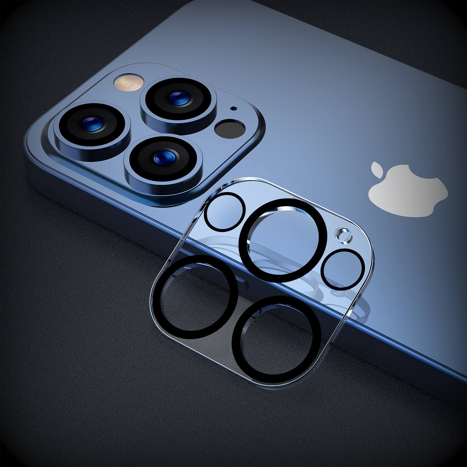 Back. Mybat Pro - MyBat Pro Tempered Glass Lens Protector (2.5D) for Apple iPhone 15 Pro Max (6.7) / 15 Pro (6.1) - Clear - Clear.