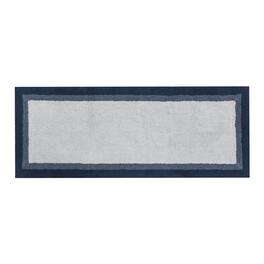 APRILSOUL - 100 Cotton Tufted Bath Mat 05 Medium Pile Soft Absorbent Quick Dry Non Skid - Navy