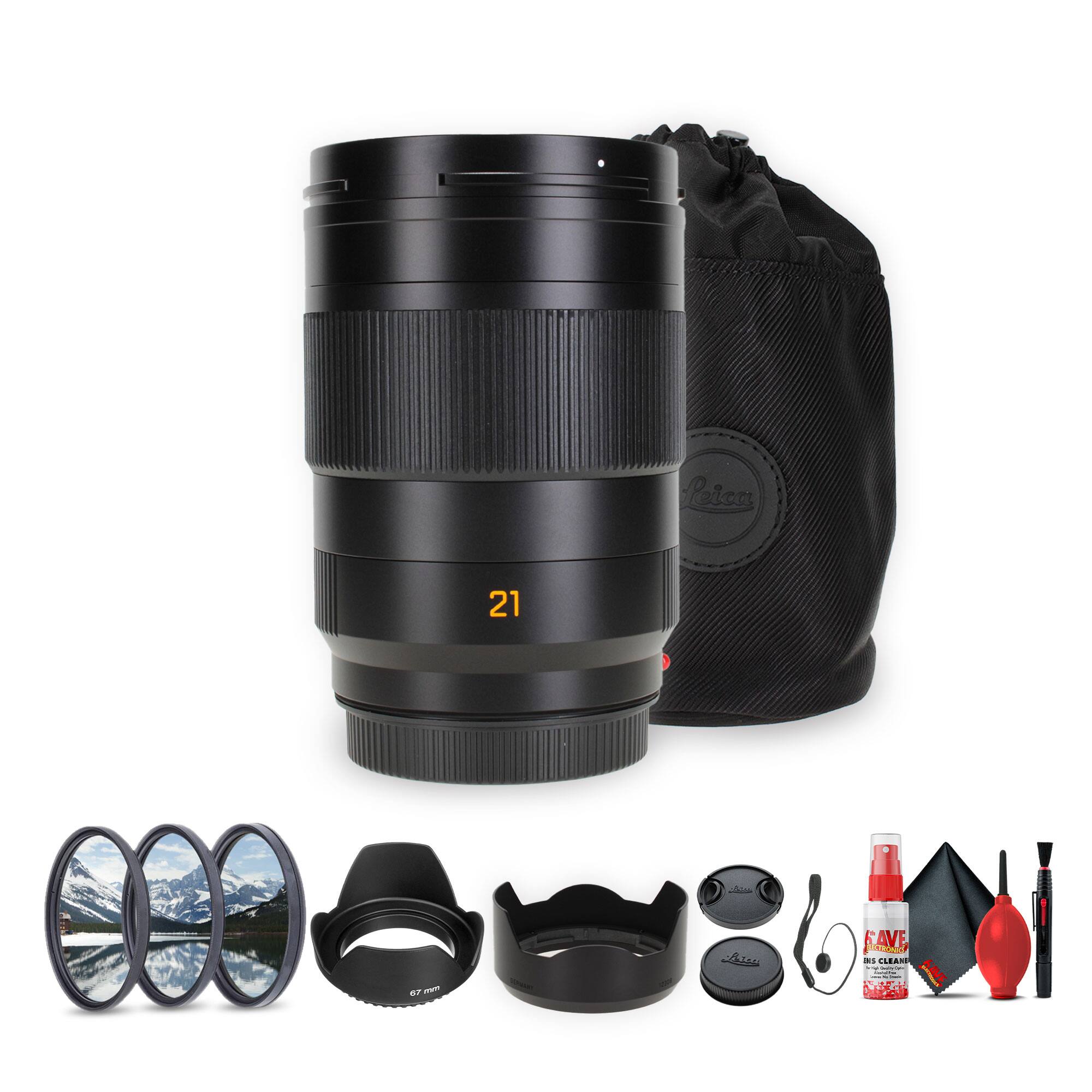 Leica - Super-APO-Summicron-SL 21mm f/2 ASPH. Lens (L-Mount) + Lens Filter Kit + More - Black price history on PriceWatchPro