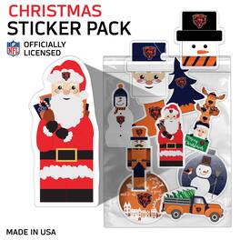 Fan Creations - Chicago Bears Holiday Sticker Set - Multicolor