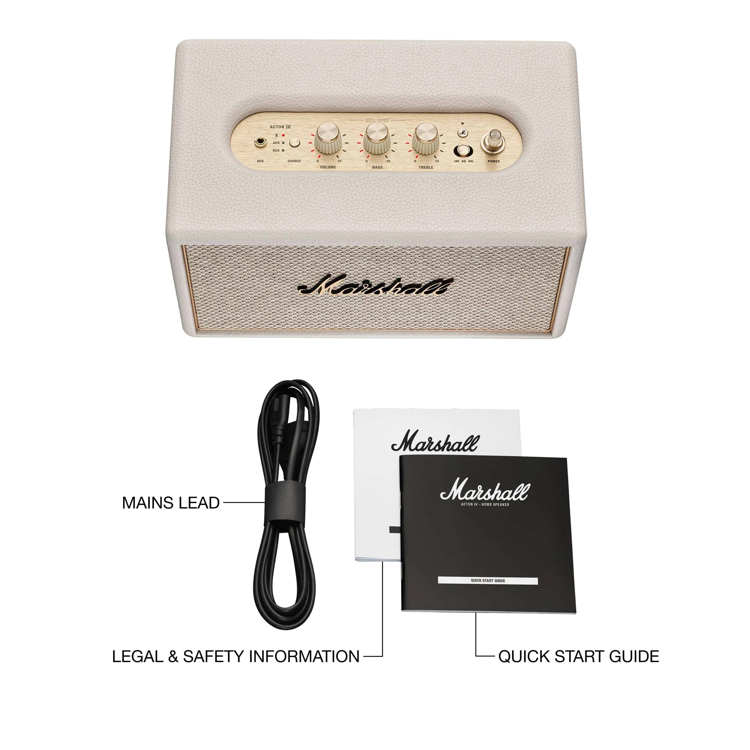 A  .. - : - - - - | - C - - .... -  - - - Marshall MAINS LEAD Marshall a . -... - - - - LEGAL & SAFETY INFORMATION QUICK START GUIDE
