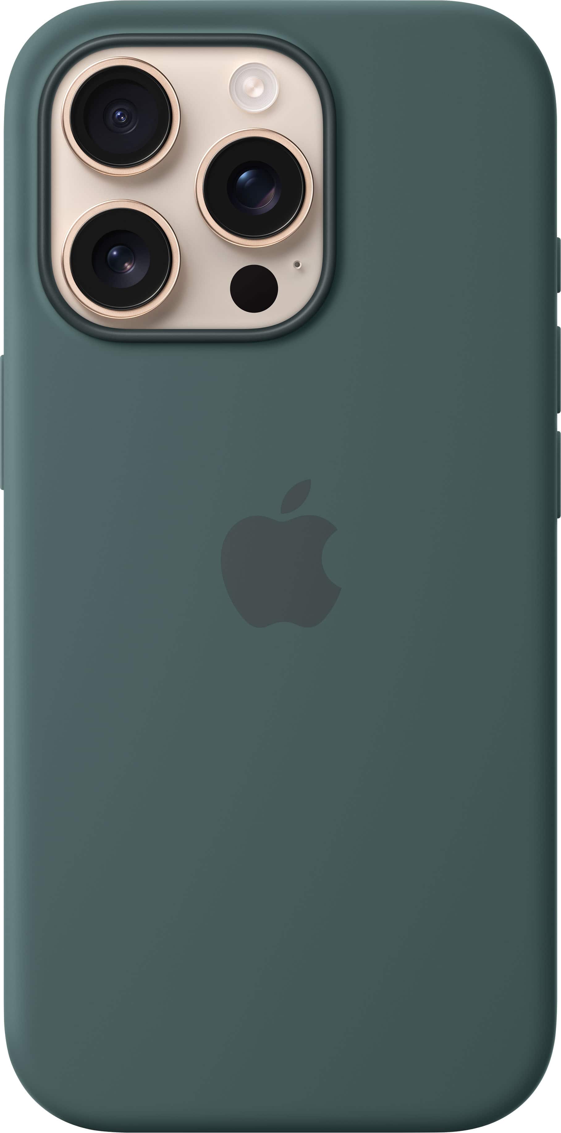 Apple - iPhone 16 Pro Silicone Case with MagSafe - Lake Green - Front_Zoom