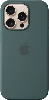 Apple - iPhone 16 Pro Silicone Case with MagSafe - Lake Green