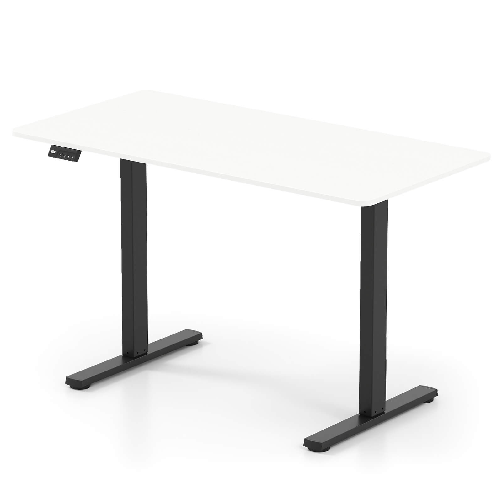 Alt View 8. Costway - Costway 48" x 24" Electric Standing Desk with LED Display 2 Memory Height Settings for Home - White+Black.