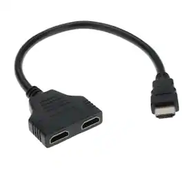 Home Collection - 1ft HDMI Port Male to Female 1 Input 2 Output Splitter Cable Adapter Converter – Full HD 1080P