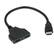 Front. Home Collection - 1ft HDMI Port Male to Female 1 Input 2 Output Splitter Cable Adapter Converter – Full HD 1080P.