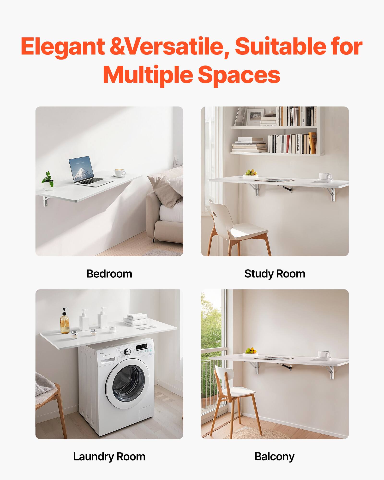 Elegant & Versatile, Suitable for Multiple Spaces

- Bedroom
- Study Room
- Laundry Room
- Balcony