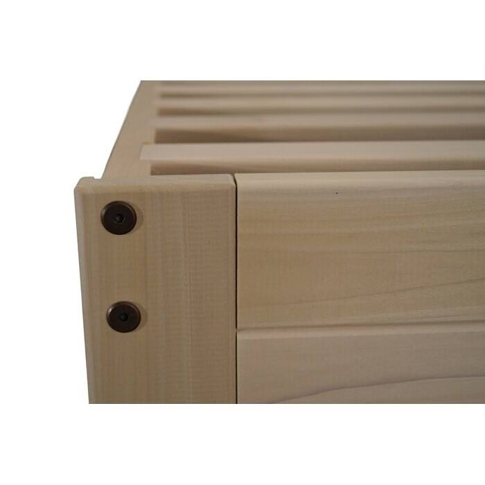 Left. Hivvago - FarmHome Natural Platform Bed in Queen Size - Natural.