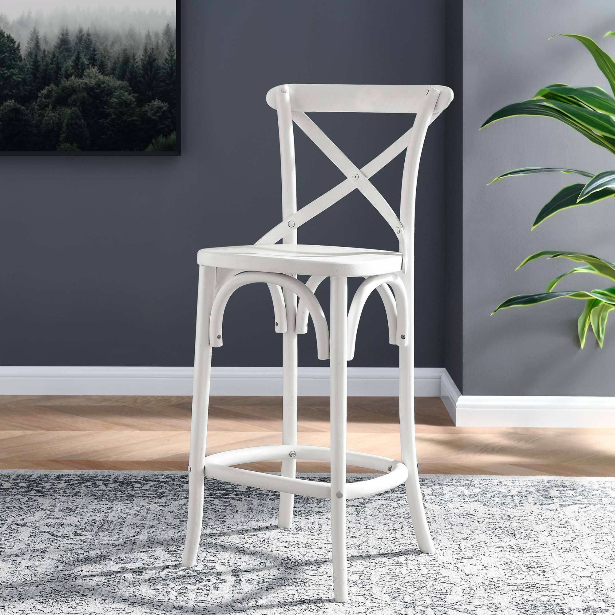 Alt View 7. Modway - Gear Counter Stool by Modway - White.