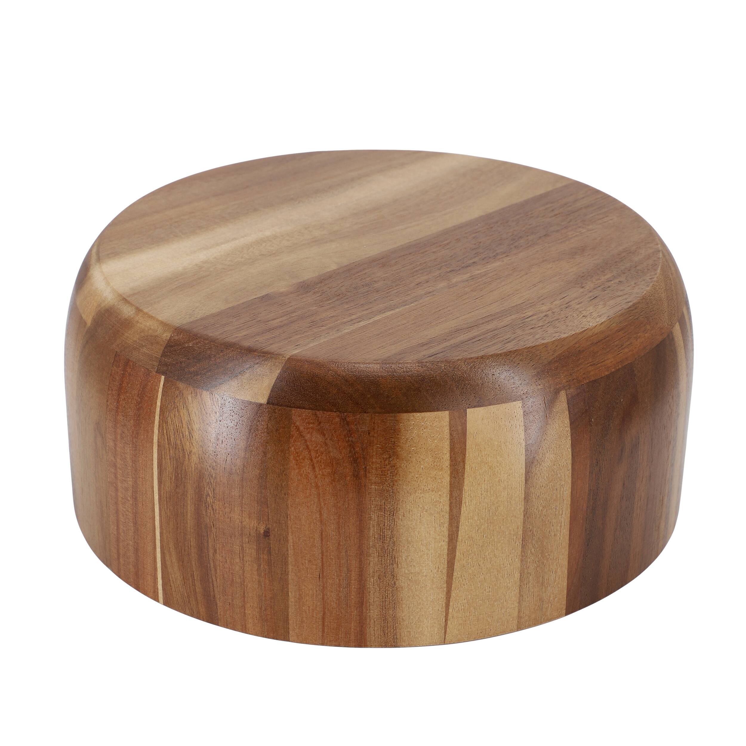 Alt View 2. MegaChef - MegaChef 10.5 Inch Large Acacia Wood Salad Bowl - Brown.