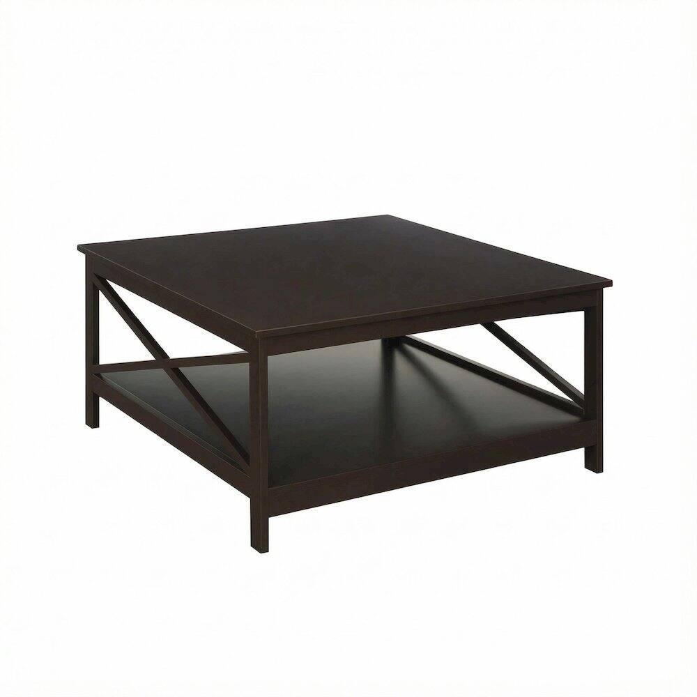 FurniFact - Coffee Table with MDF Construction and Sturdy Design for Living Room - Espresso