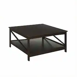 FurniFact - Coffee Table with MDF Construction and Sturdy Design for Living Room - Espresso