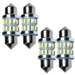 HQRP - 31 mm Festoon LED Bulbs 12 V DC 4-Pack Interior Light Replacements 6428 6430 7065 DE3021LL