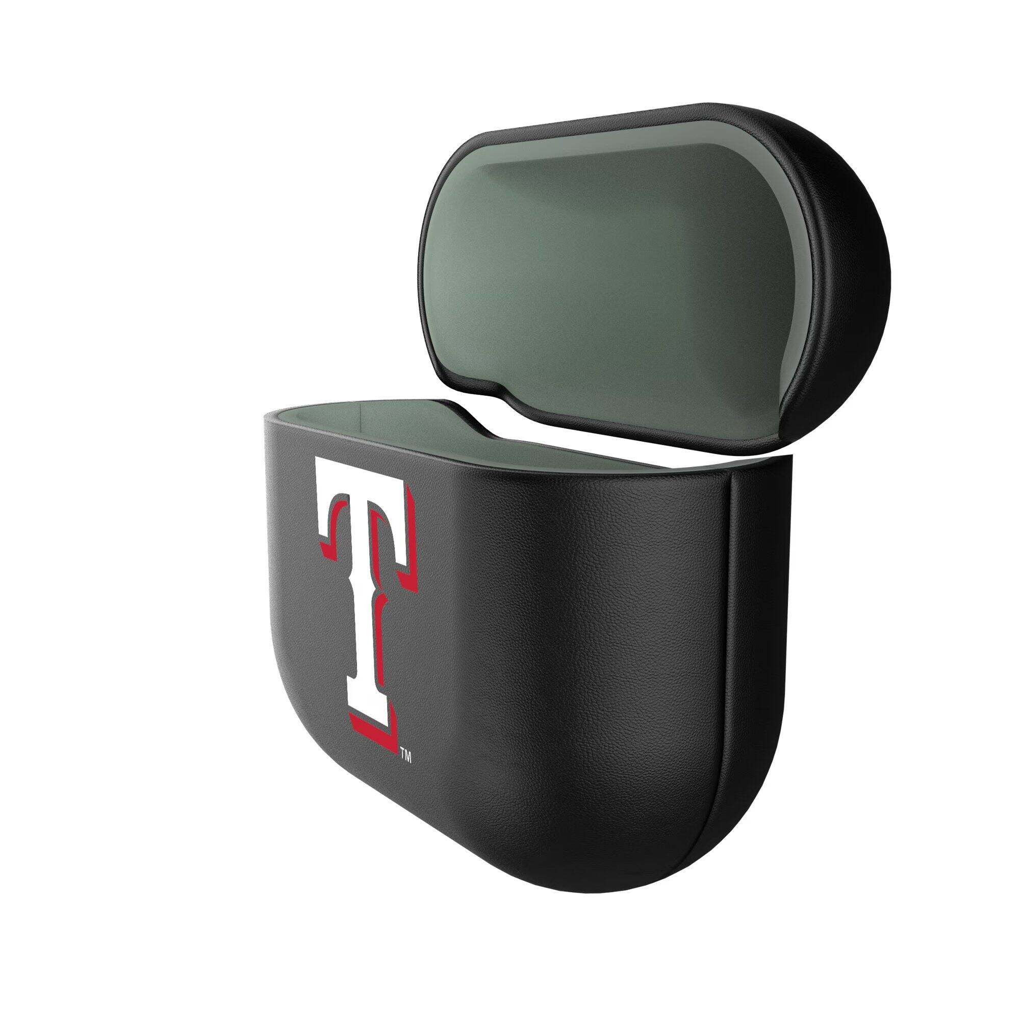 Alt View 1. Keyscaper - Texas Rangers Texas Rangers Insignia AirPods 4th Generation Case Cover - No Size - Black.