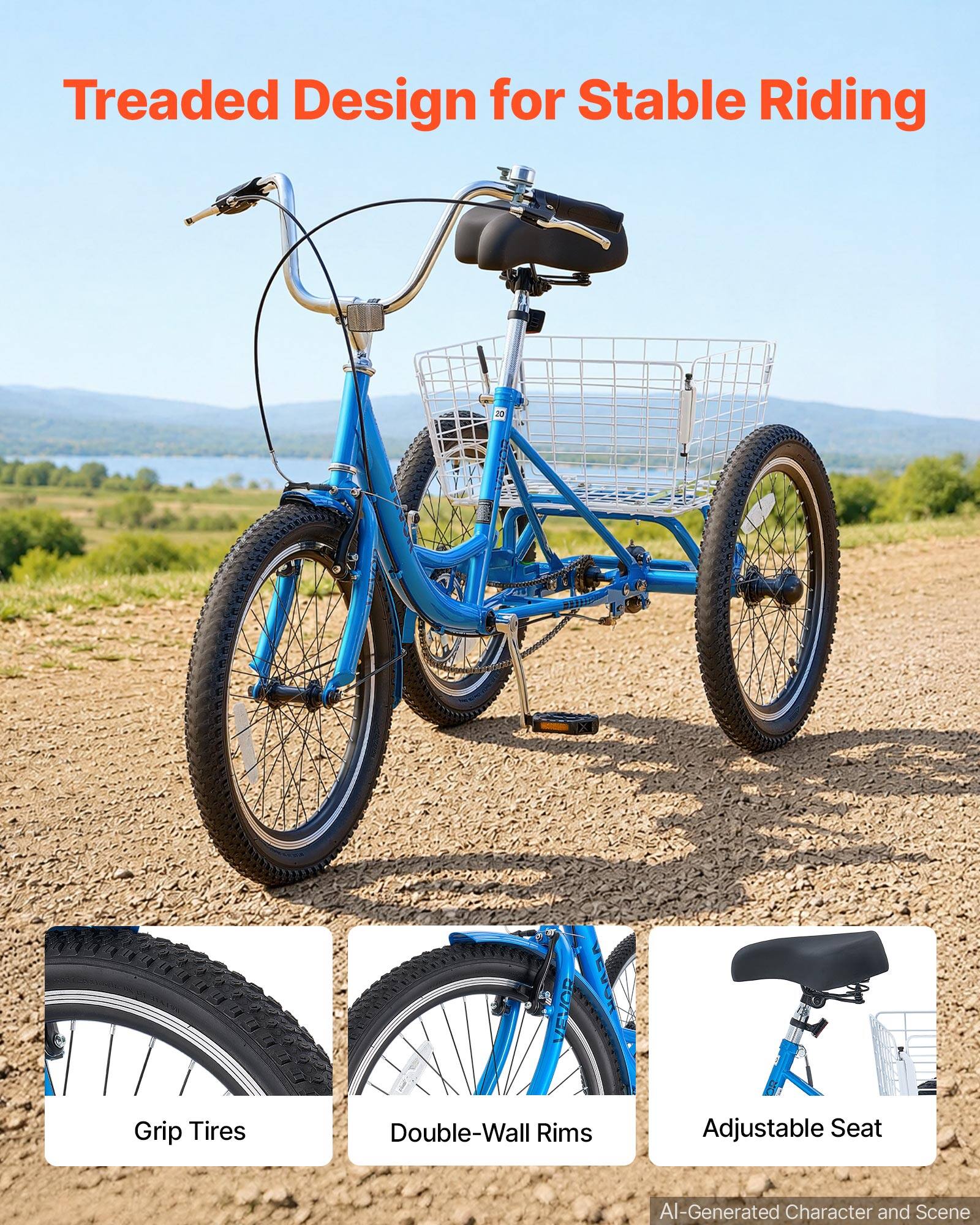 Treaded Design for Stable Riding

20
VEVOR
VEVOR
Grip Tires
Double-Wall Rims
Adjustable Seat

AI-Generated Character and Scene