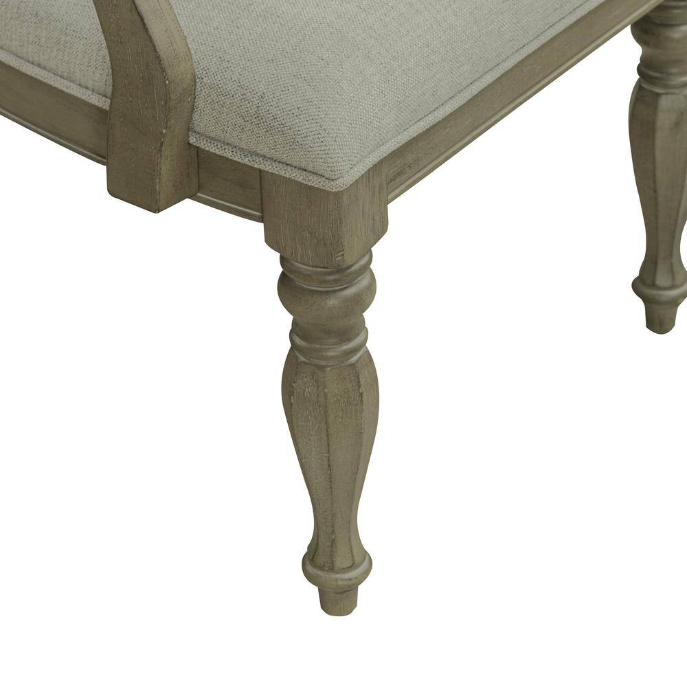Alt View 6. Liberty Furniture Industries - Magnolia Manor Splat Back Arm Chair (RTA) - Set of 2 in Weathered Bisque - Brown.