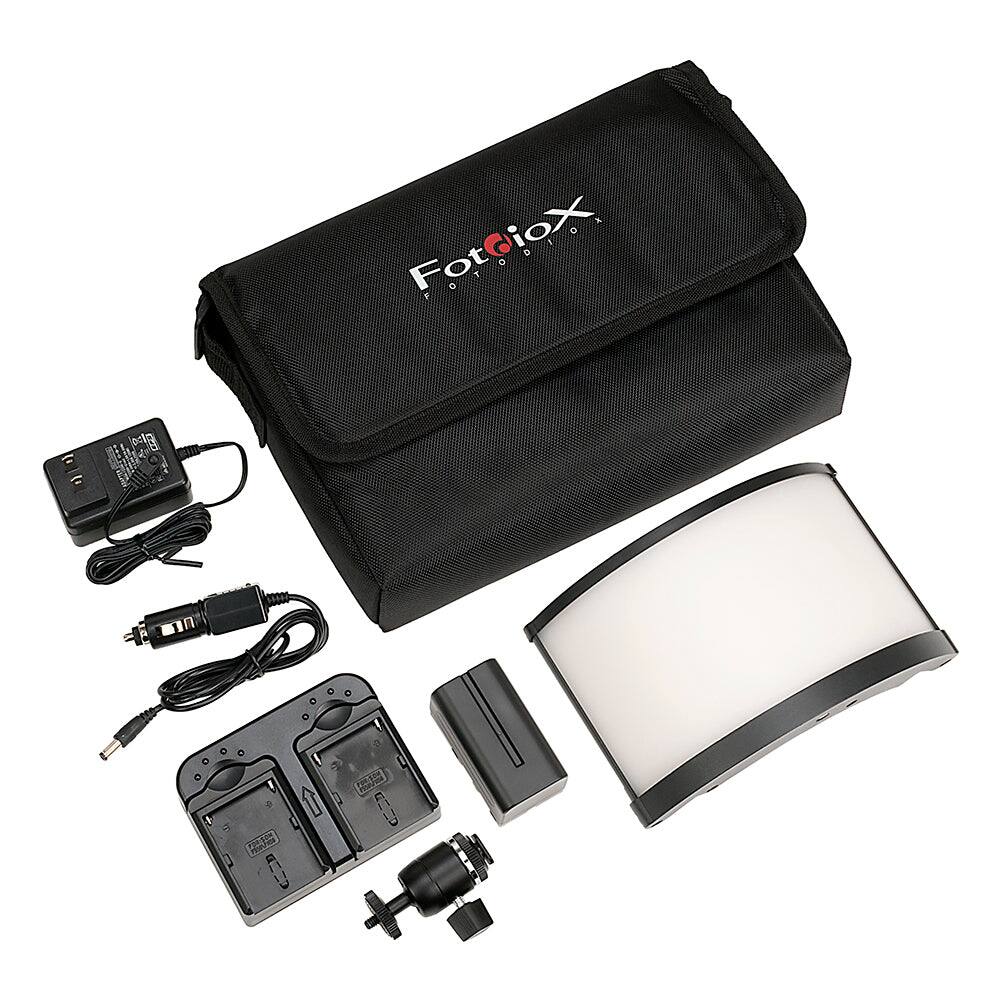 Angle. Fotodiox - FACTOR Radius Mini Wide Angle Light - 4x9 in Curved Bicolor Dimmable Camera Light.